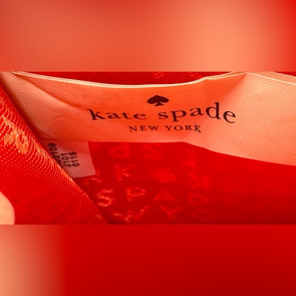 Kate ♠️ Staci Polka Dot Bifold Wallet Black, Red Interior, Excel Preowned Cond - Picture 3 of 5